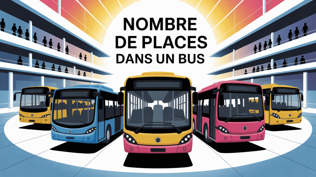illustration informative nombre de place dans un bus avec différents modèles
