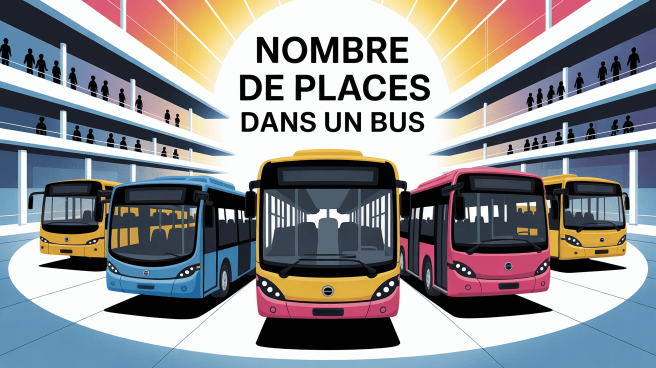 illustration informative nombre de place dans un bus avec différents modèles