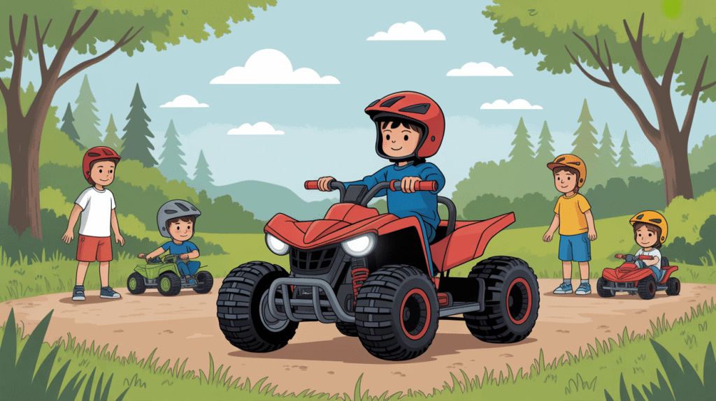 quad blaster 200 pour enfant sur terrain privé sécurisé