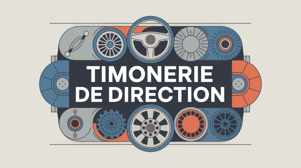 timonerie de direction éléments mécaniques volant roues