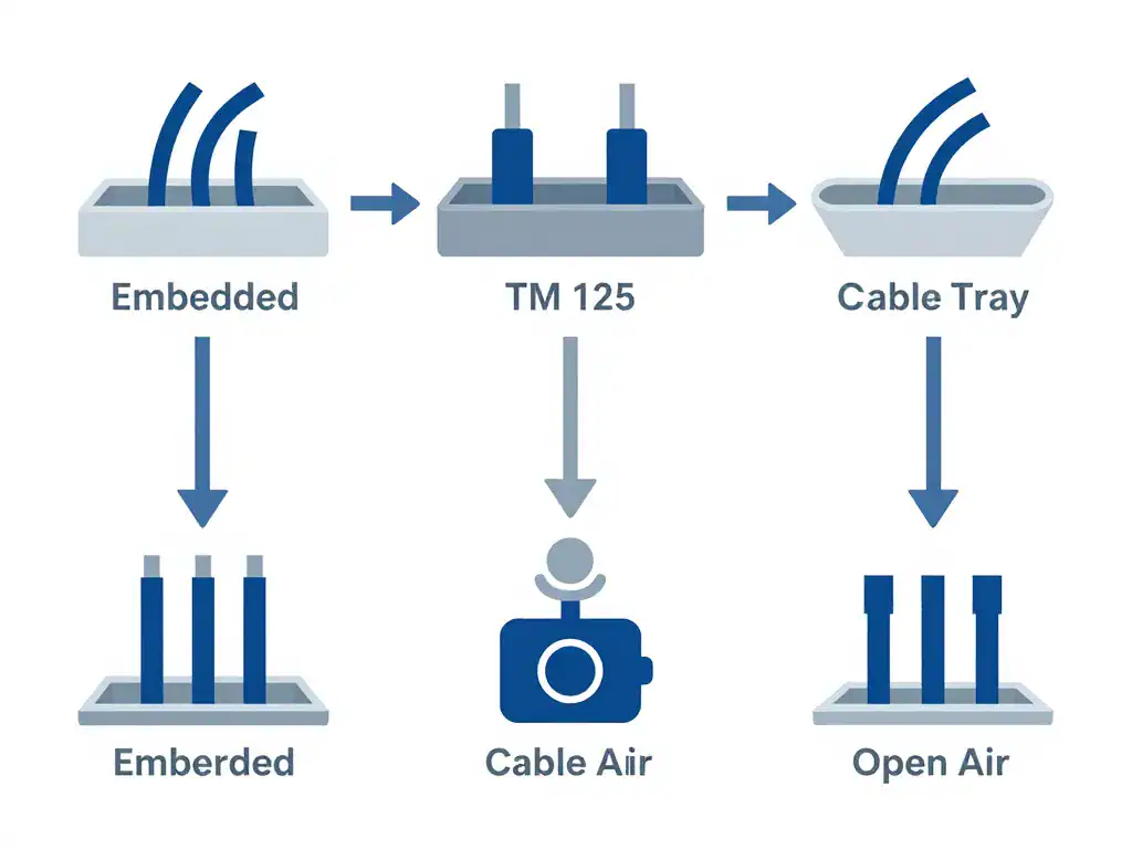 diagramme installation câble tm en 125