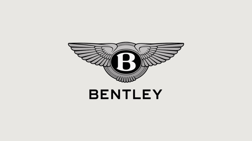 bentley logotipo illustration luxe ailes cercle B