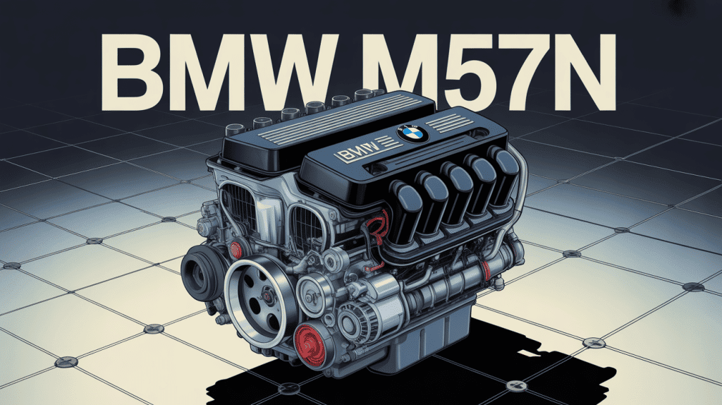 bmw m57n engine illustration vectorielle coupe six cylindres