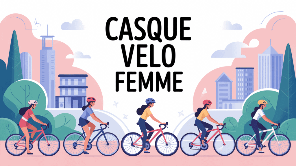 Illustration de femmes cyclistes avec casque vélo femme