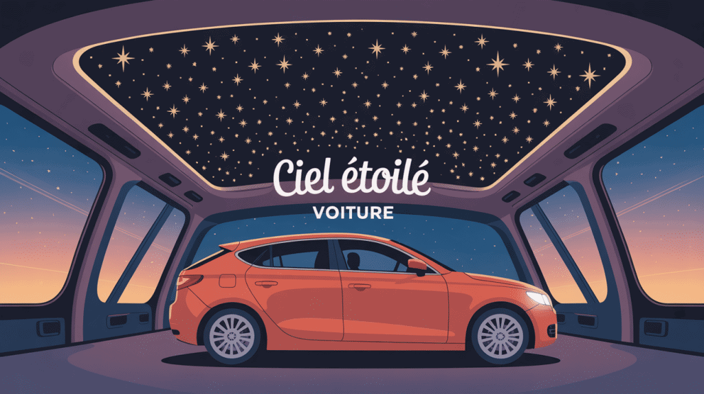 ciel étoilé voiture dans habitacle moderne effet lumineux