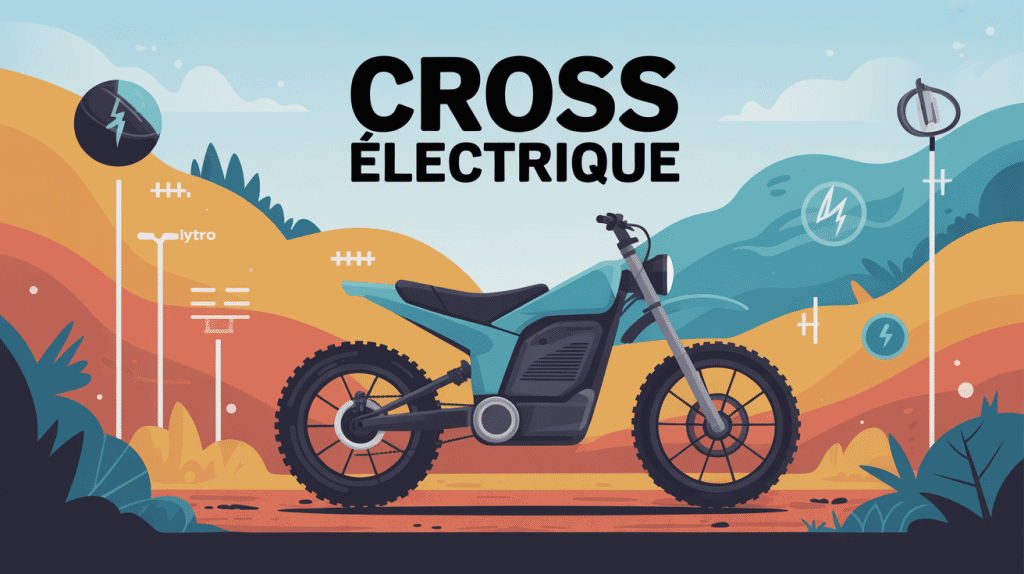 Image cross electrique sur terrain naturel stylisé