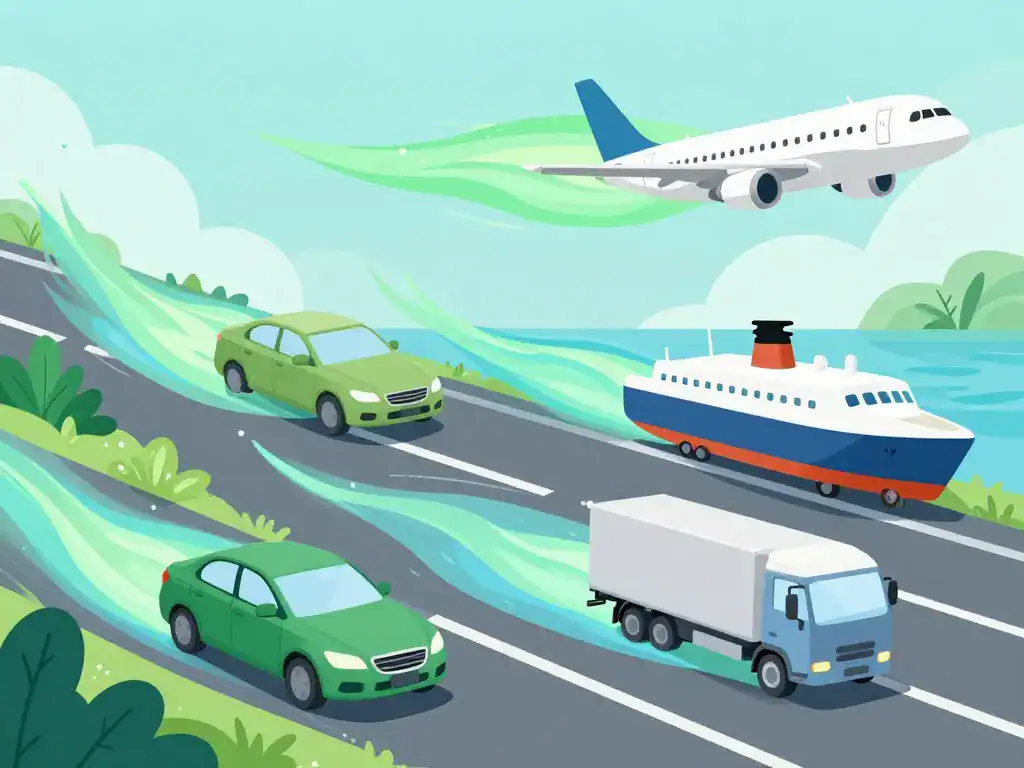 Illustration ecofuel transports propres
