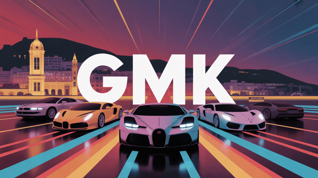 Illustration GMK devant voitures de luxe à Monaco