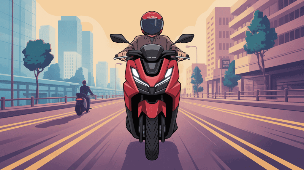 Honda Forza 125 vitesse max sur route urbaine et périurbaine