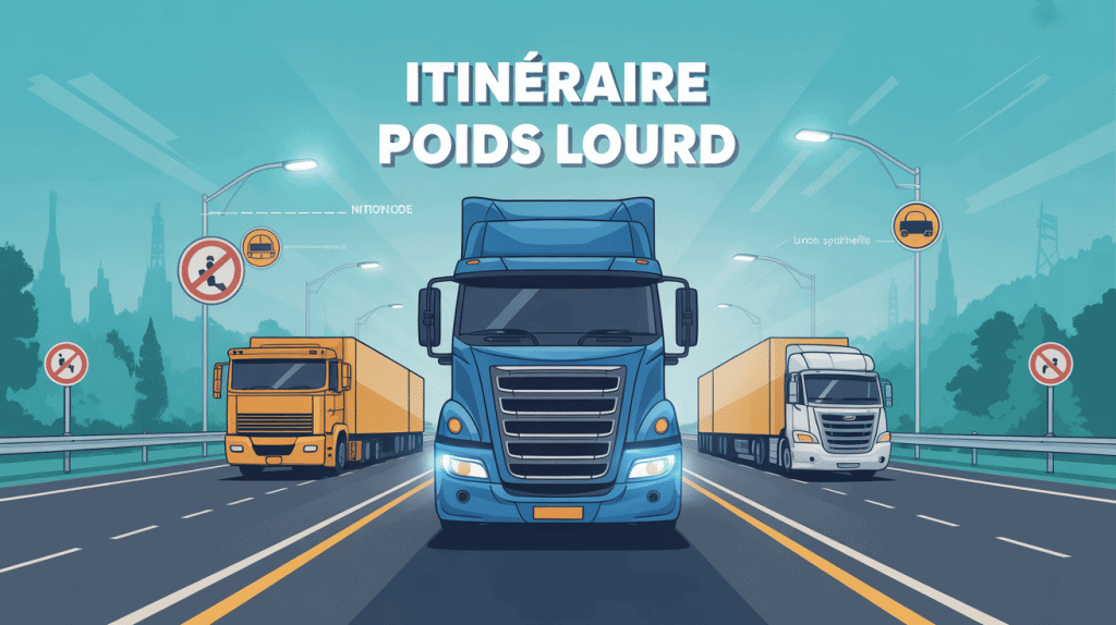 illustration centrale itineraire poid lourd routes securisees