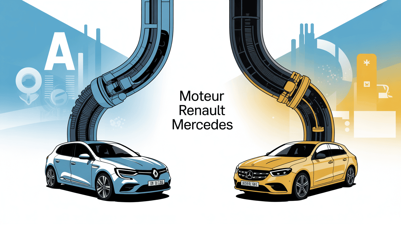 illustration alliance moteur renault et mercedes
