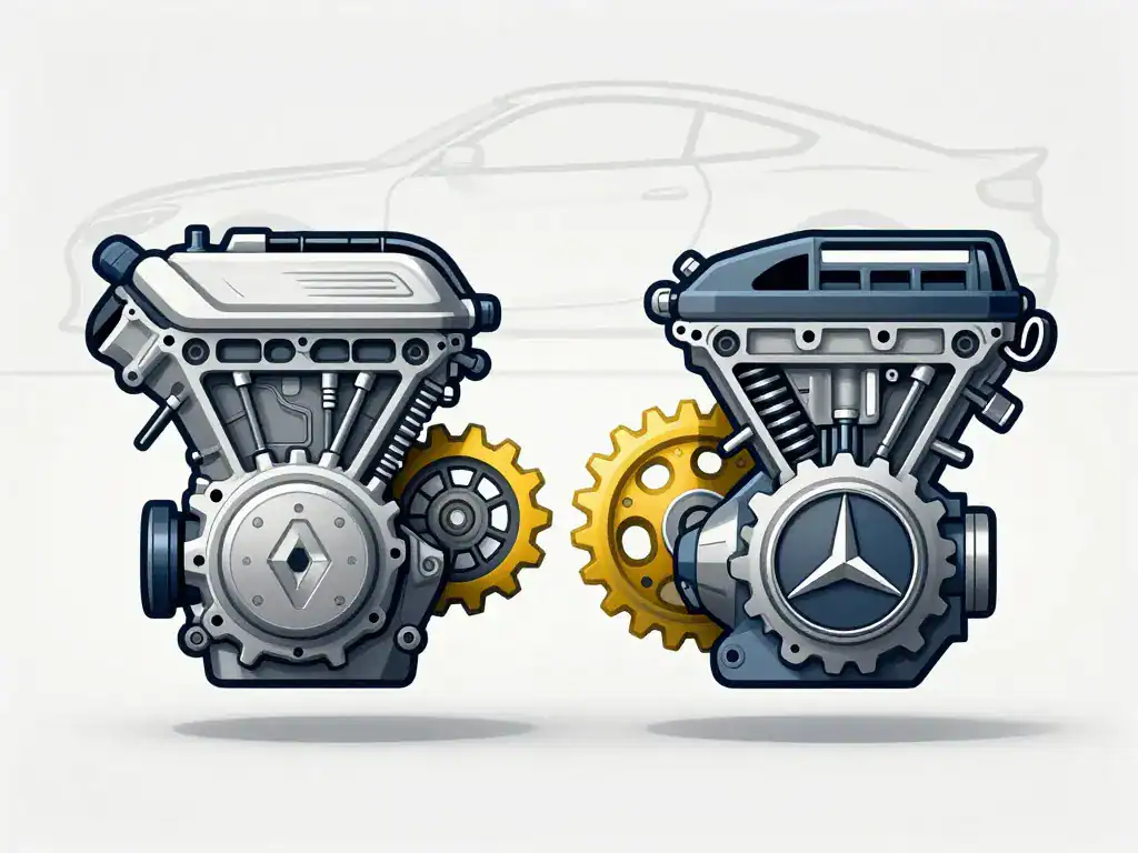diagramme moteurs partagés moteur renault et mercedes