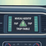 niveau additif fap trop faible affiché sur tableau de bord diesel