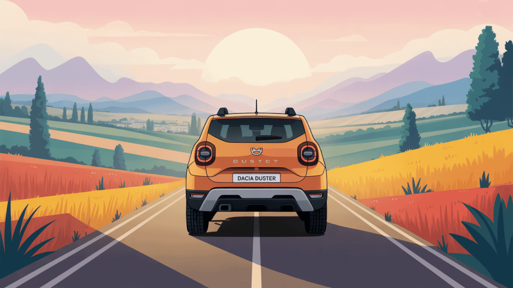 vue globale nouvelle dacia duster silhouette suv compact