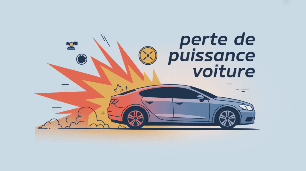 illustration perte de puissance voiture sur route