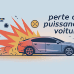 illustration perte de puissance voiture sur route