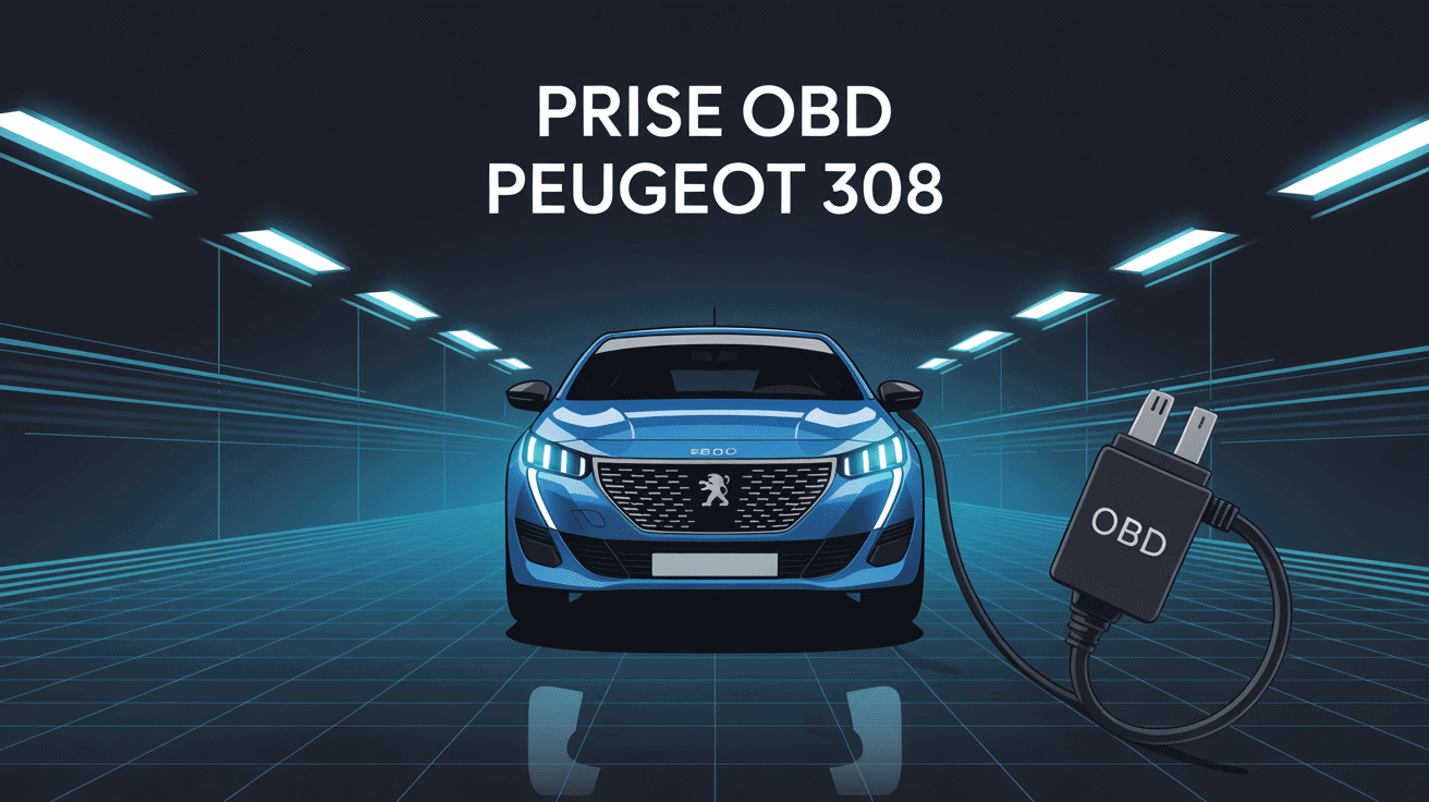 Illustration moderne prise obd 308 connecteur tableau de bord