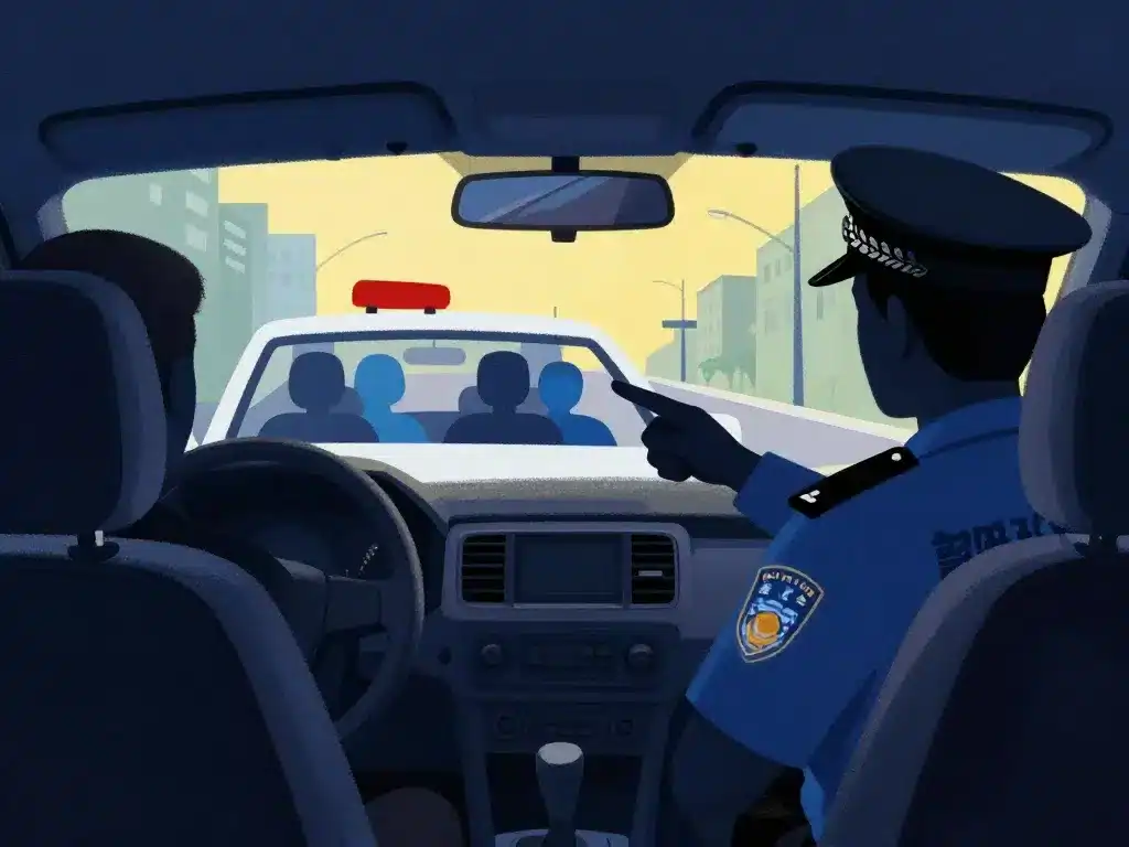 Scène contrôle routier S1 carte grise passagers