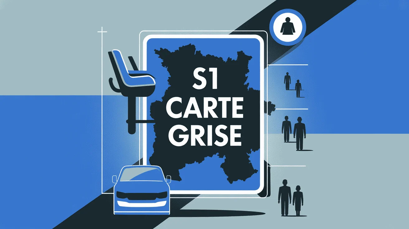 Illustration carte grise S1 avec siège et sécurité
