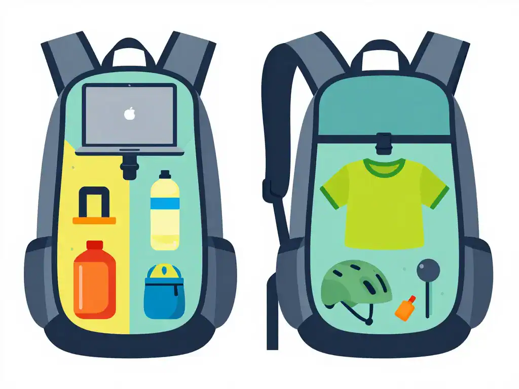 Sac a dos velo organisation compartiments accessoires