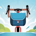 Illustration sacoche velo guidon moderne confort organisation pluie