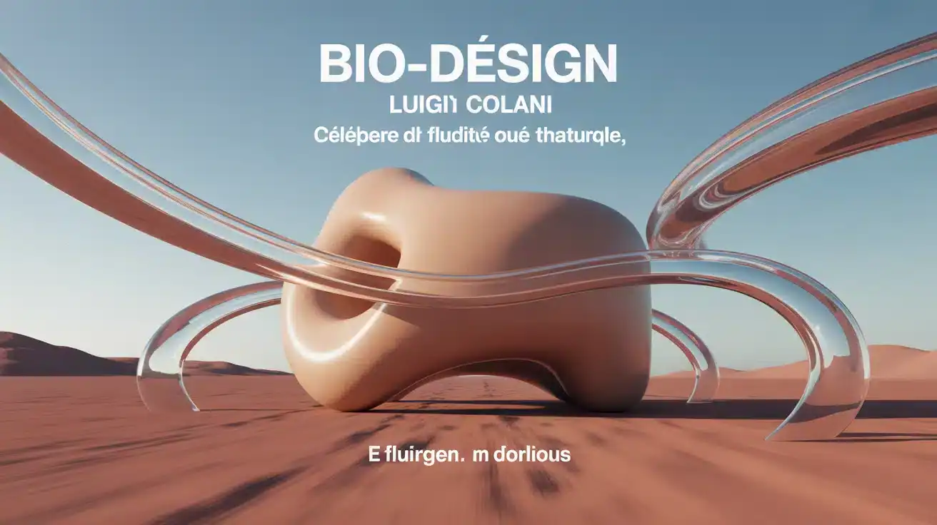 Illustration bio-design Luigi Colani, fluidité naturelle
