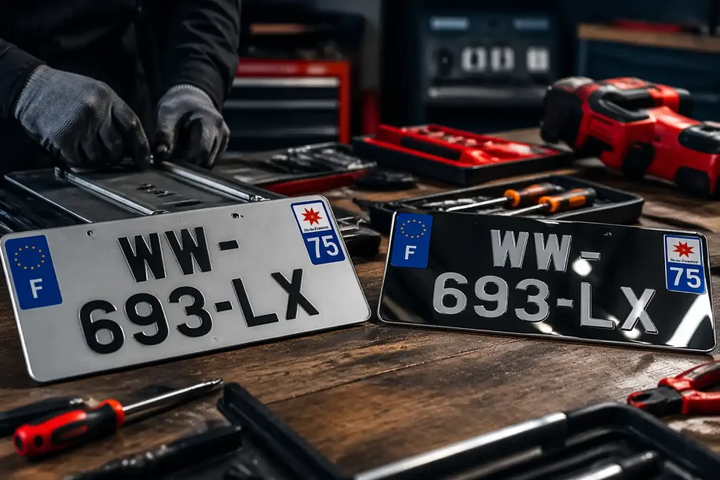 Plaque d&rsquo;immatriculation : 7 caractères obligatoires et 135 € d&rsquo;amende en cas de non-conformité