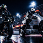 Moto la plus rapide du monde sur circuit de nuit