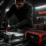 recharger batterie voiture homme chargeur intelligent