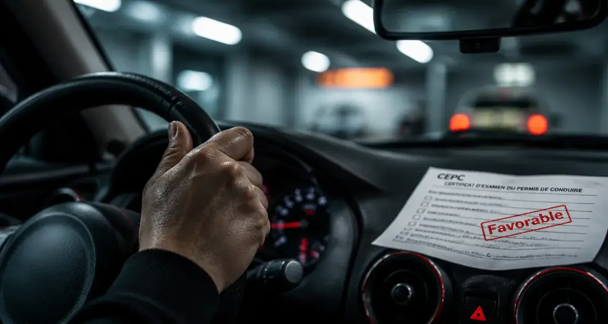 Faute éliminatoire mais permis obtenu : examen permis dans une voiture
