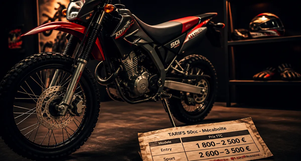 Moto 50cc prix neuf en showroom, budget et choix
