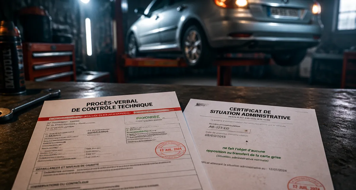 Validité controle technique vente : procès-verbal et certificat pour éviter le blocage de la carte grise
