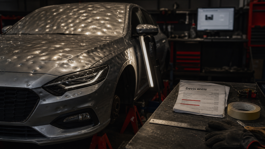 Prix débosselage voiture grêlée : 80 à 150 € par élément, et les cas qui font grimper la facture