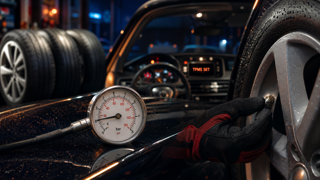 Voyant pression pneu allumé après gonflage : bouton TPMS, roulage de 20 minutes et causes à vérifier
