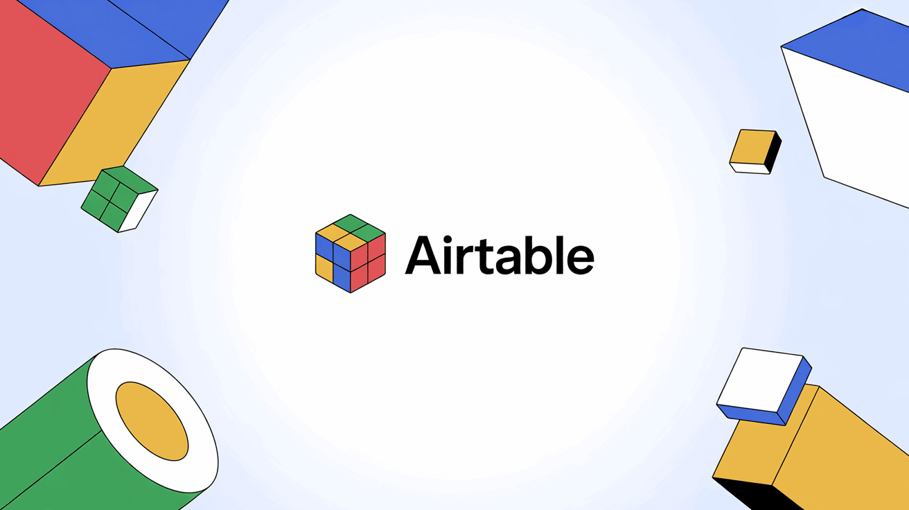 illustration du airtable logo sur fond blanc