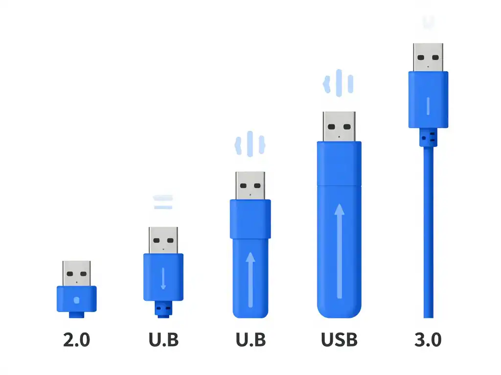 diagramme cable 3.0 usb vitesse connecteur