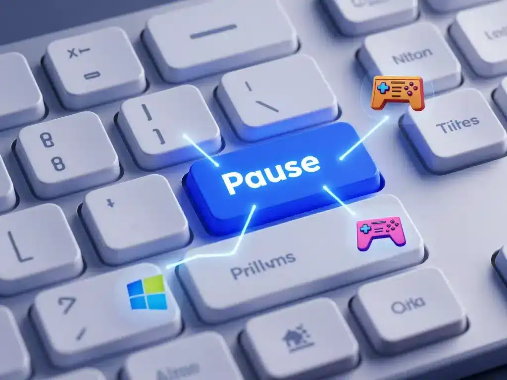 Utilisation touche pause du clavier en raccourci Windows et gaming