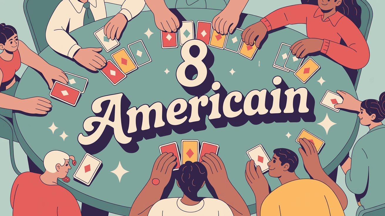 regle 8 americain illustration ambiance ludique
