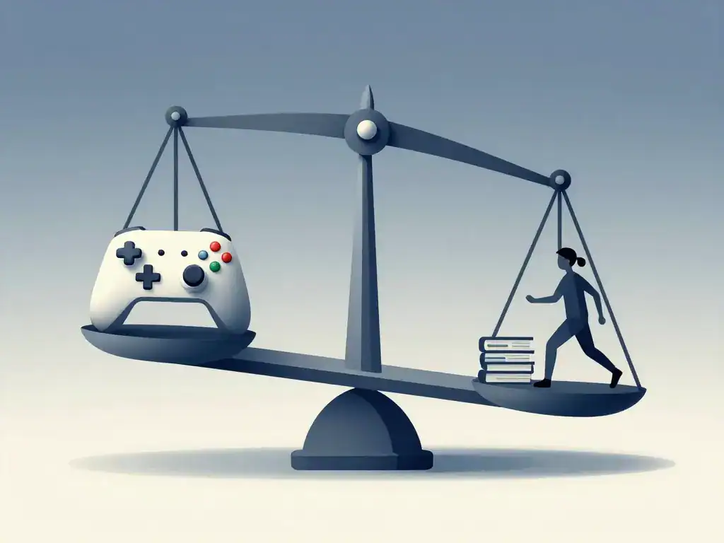 tranquillité jeu balance vie saine et gaming