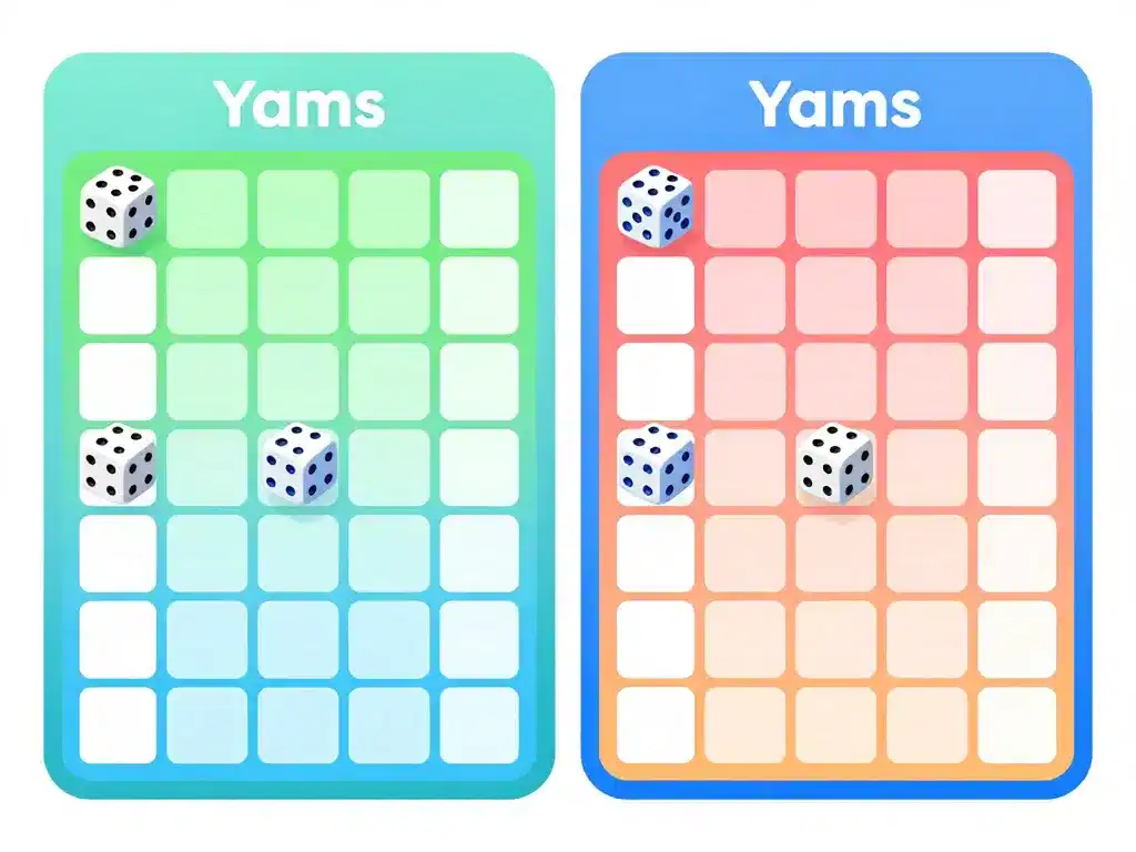 diagramme yams grille deux zones et dés