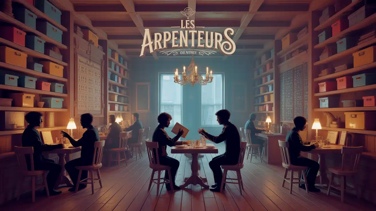 Les Arpenteurs - bar mystères et jeux de société Lyon, illustration chaleureuse