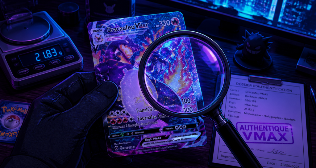 Authentifier une carte Pokémon VMAX : le test des 2 grammes pour éviter les contrefaçons