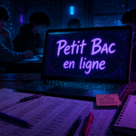 Scène jeu petit bac ligne ambiance gaming