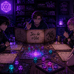 groupe autour d’une table en soirée jeux de rôle