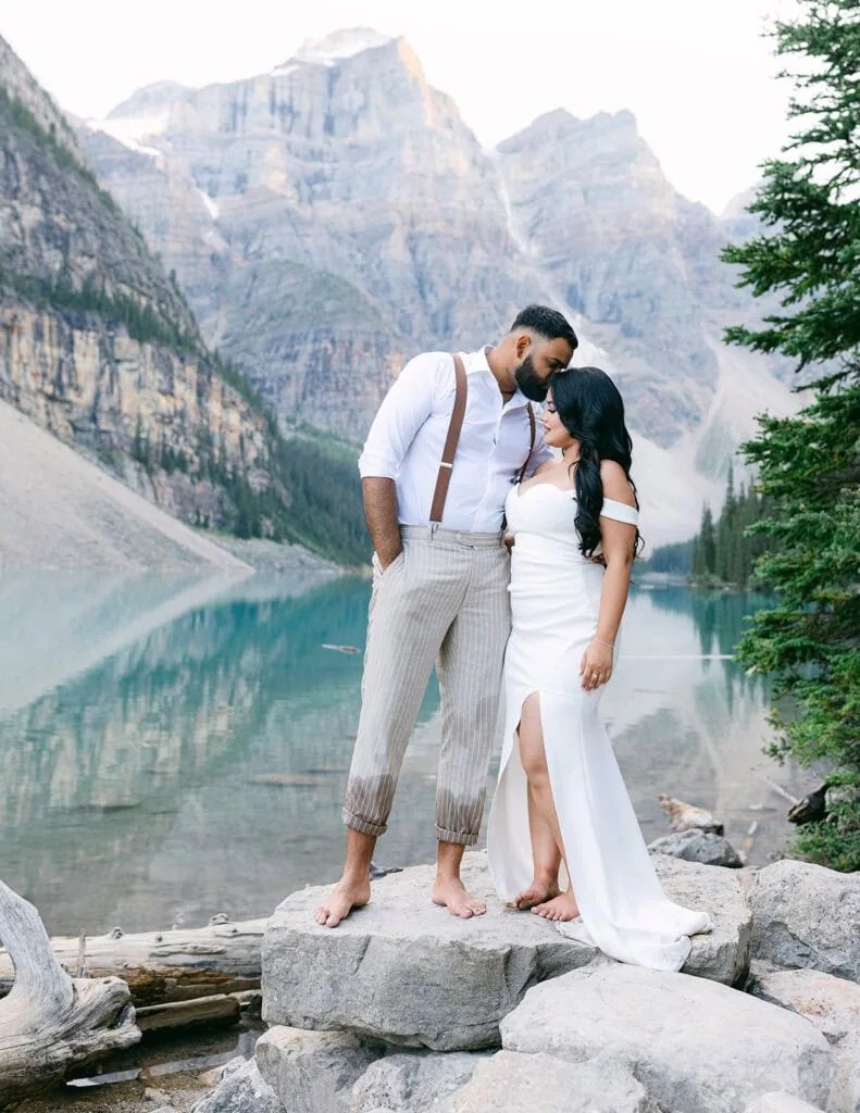 romantic Banff wedding at iconic Canadian Rockies location