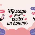 Illustration message pour exciter un homme deux silhouettes smartphone