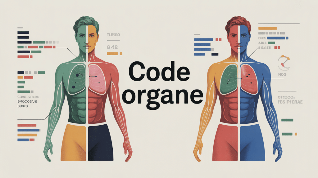 illustration d'ensemble du code organe en médecine d'assurance