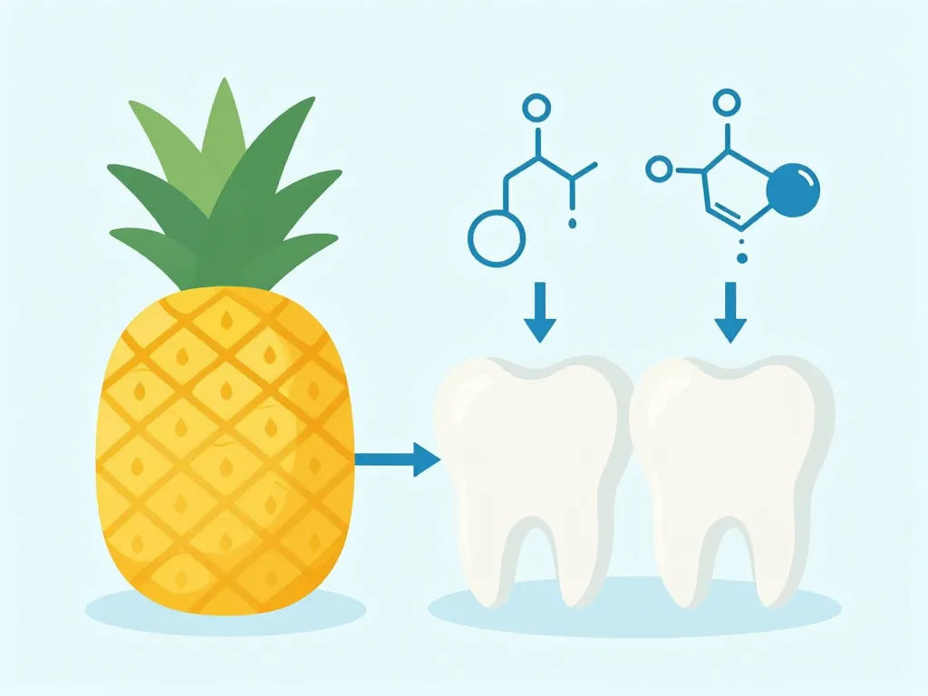 schéma jus d'ananas dents de sagesse bromélaïne