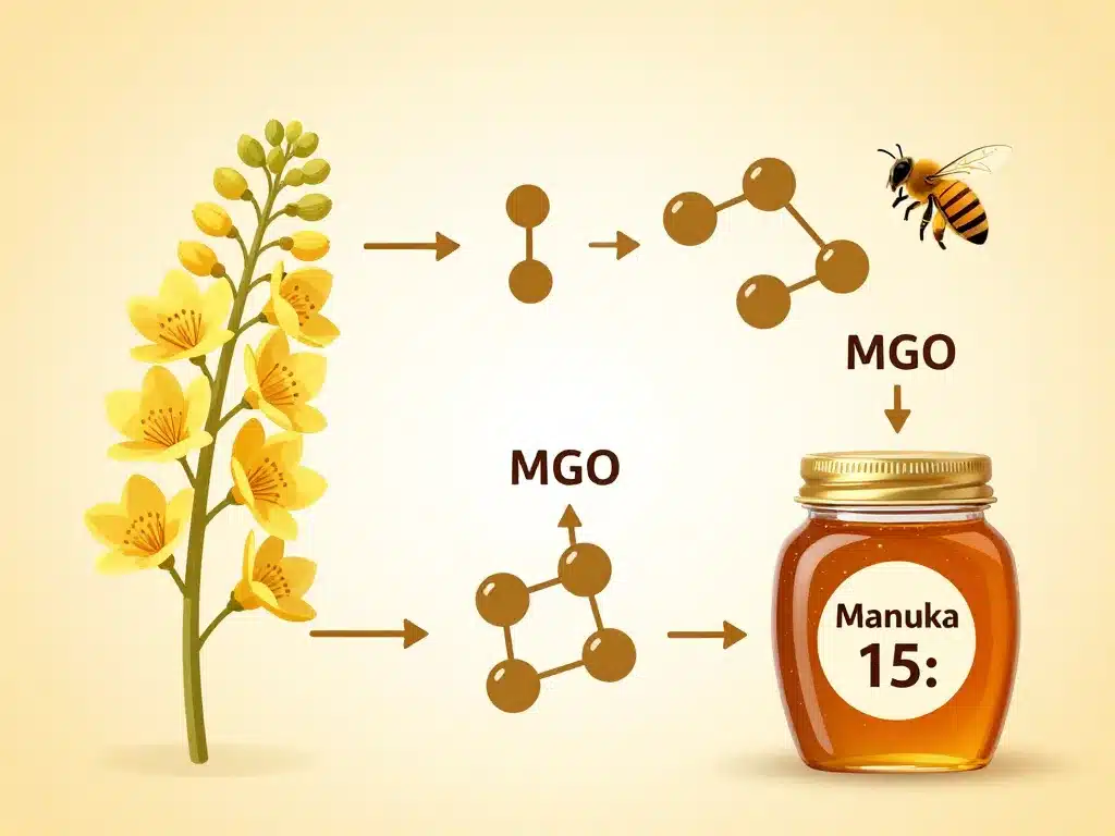 miel de manuka 15 bienfaits origine composition diagramme