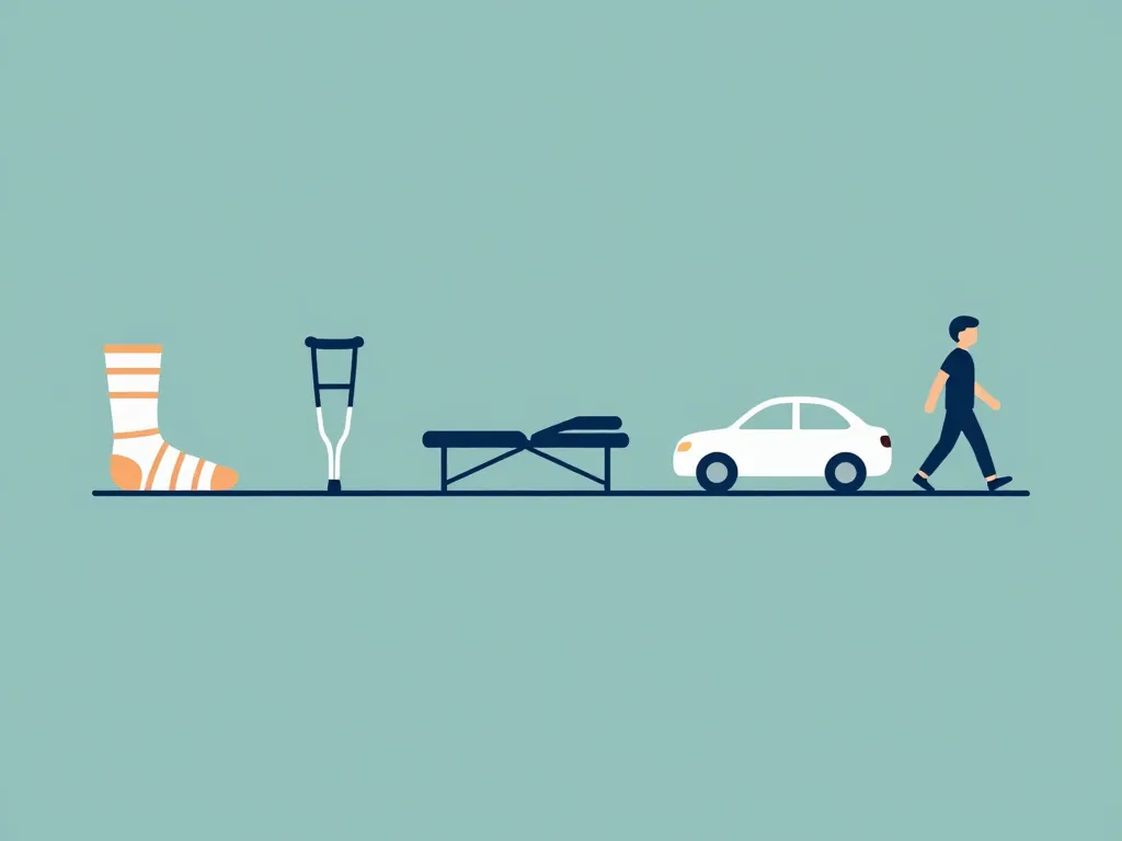 Délais pour conduire après fracture malléole diagramme